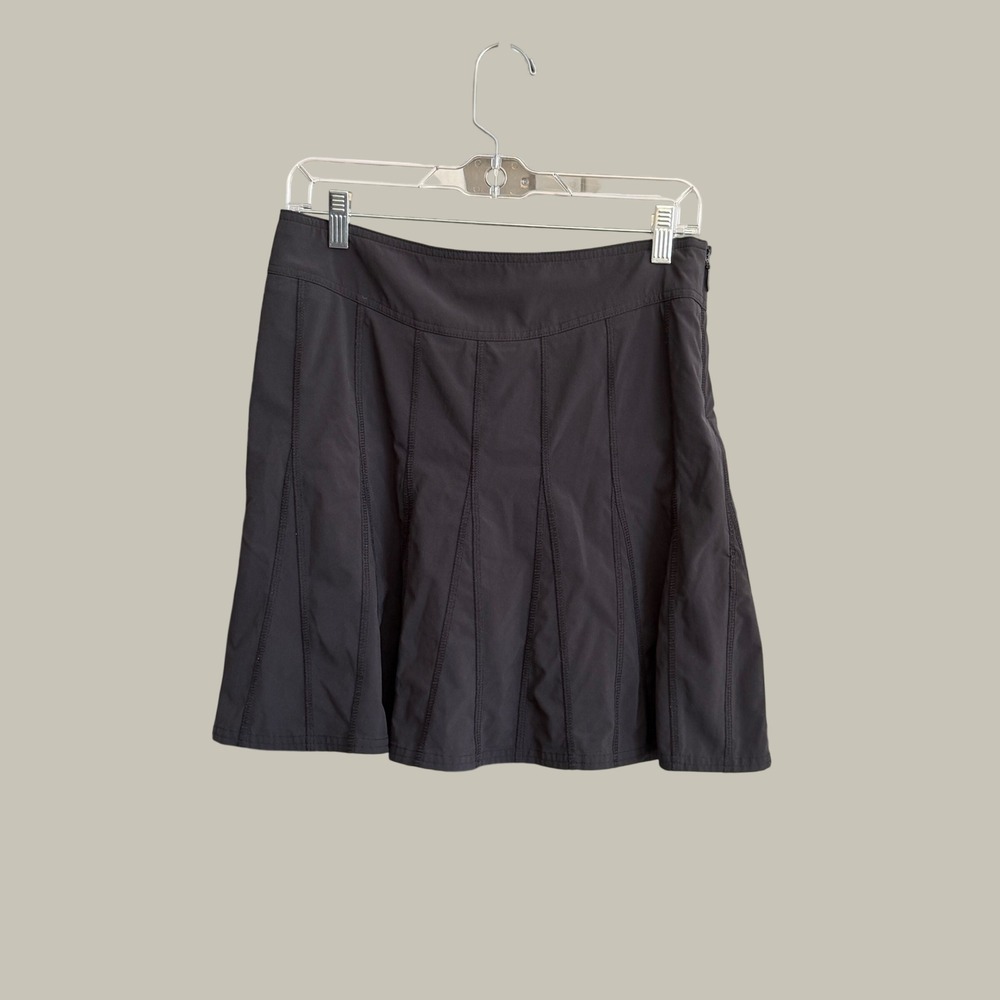 Athleta Gray Side Zip Paneled A-Line Skirt Gorpcore Techwear Size 6